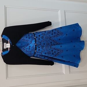 Jona Michelle Blue and Black Dress Set Sz 6 Girls